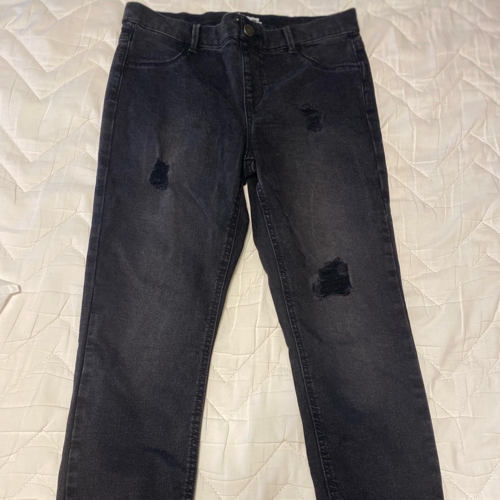 Girls distressed jeggings size 10-12 plus